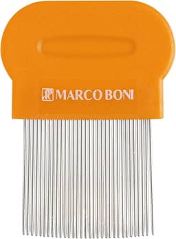 Pente Fino com Dentes em Aço Inox, 1222, Marco Boni, Laranja, 1 unidade
