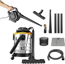 WAP Aspirador de Pó e Água Barril GTW INOX 25, Compacto, 25 Litros, com Filtro Lavável, 185mbar 2000W 220V