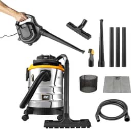 WAP Aspirador de Pó e Água Barril GTW INOX 25, Compacto, 25 Litros, com Filtro Lavável, 185mbar 2000W 127V