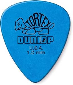 Palheta de guitarra azul padrão Tortex Dunlop 1,0 mm, pacote com 12