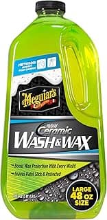 Meguiar's Lavagem e cera de cerâmica híbrida – Lavagem de carro sofisticada limpa suavemente e adiciona brilho e suavidade enquanto aumenta a tinta com cera de cerâmica híbrida e contas de água extrema – 1,4 l