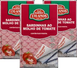 Sardinha Portuguesa em Lata Ramirez em Molho de Tomate - Tampa Abre Fácil - 125g - Importada - 3 Un.