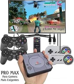 Video Game RetroStation PRO Max + 178 Mil Jogos + 4 Controles + Atualizado