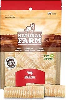 SmartyKat Osso 3 Traqueia para Cães Natural Farm, 12 Unidades, Sem Sabor