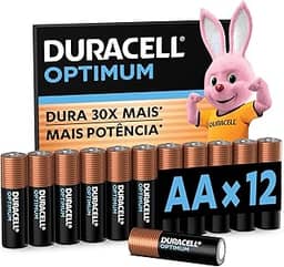 Duracell Pilha Optimum AA Pequena Com 12 Unidades