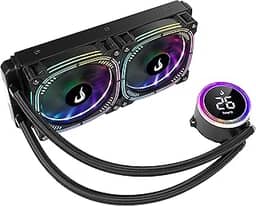 Water Cooler 240mm | Rise Mode | Aura Ice Black Argb