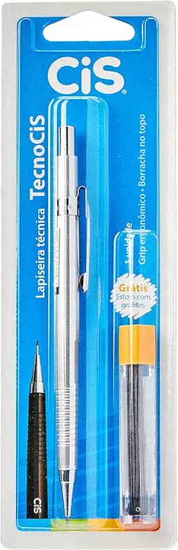 CIS Lapiseira Técnica Tecnocis + Grafite Blister 0.9 mm, Prata