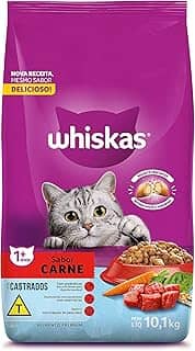 whiskas Ração Whiskas Para Gatos Adultos Castrados Sabor Carne - 10,1Kg