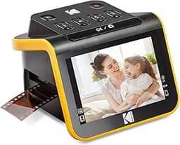 Scanner de Negativos e Slides KODAK Slide N SCAN, tela LCD grande de 5', converte negativos e slides 126, 110 coloridos e preto e branco de 35 mm, para fotos digitais JPEG de 22MP de alta resolução