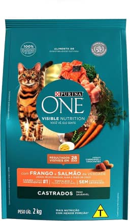 Ração Gatos Castrados PURINA ONE Frango e Salmão 2kg
