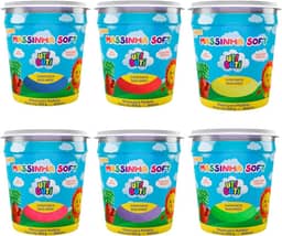 UTIGUTI Massinha Soft, Massa para Modelar Colorida em 6 Potes de 500g