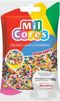 CROCANTE GRANULADO COLORIDO 120G MAVALÉRIO