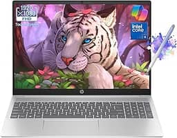 HP Laptop com tela sensível ao toque de 15,6 polegadas - FHD (1920 x 1080) - Processador Intel Core 5 - 16 GB - SSD PCIe de 1 TB - PC Copilot - Webcam Wi-Fi 6-720p - Windows 11 Home - com Stylus