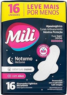 Mili Absorvente Noturno Suave c/abas – 16 unidades