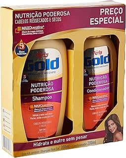 Niely Gold, Kit Shampoo Sem Sal 300 ml e Condicionador 200 ml Nutrição Poderosa Unit