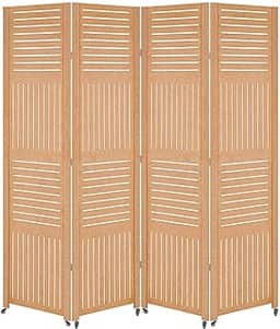 4 Biombo Com Rodinha Painel Repartido Divisoria de Ambiente Decoração Rodizio (Horizontal Vertical)