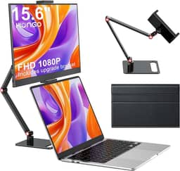 Monitor portátil com suporte de 15,6 polegadas, extensor de tela para laptop 1080p FHD para USB C hdmi tela portátil Vesa compatível com Windows Mac/Android/Switch/PS5
