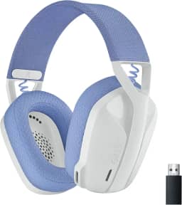 Headset Gamer Sem Fio Logitech G435 LIGHTSPEED, Conexão USB e Bluetooth, Design Leve e Confortável, Microfone Embutido, Bateria de até 18h - Compatível com Dolby Atmos, PC, PS4, PS5, Mobile – Branco