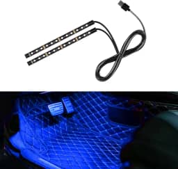Fita de LED para carro, 24 luzes LED RGB neon para ambiente interno, porta USB de 12 V, luz noturna ambiente sob o painel, acessório de lâmpada decorativa universal para caminhão de carro