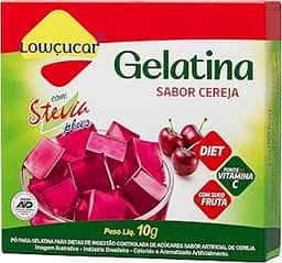 Lowcucar Gelatina Lowçucar Plus Com Stevia Sabor Cereja 10G