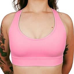 Top Academia Fitness Sem Bojo Alta Sustentação Sem Costura Nadador Canelado Poliamida Elastano Selene