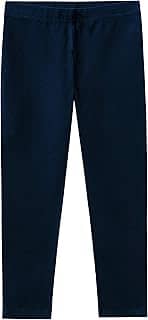 Calças Malwee Kids Legging Cotton Conforto meninas, Azul Marinho, 12