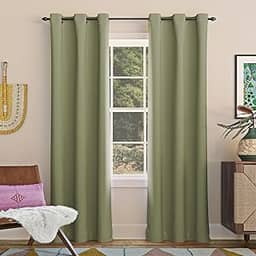 Sun Zero Painel de cortina com ilhós blackout de economia de energia Easton, 101,6 cm x 213,3 cm, verde sálvia