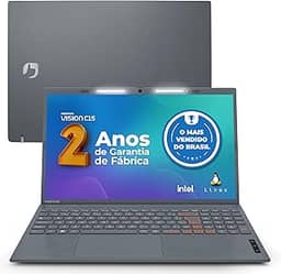 Notebook Positivo Vision C15 Lumina Bar Celeron, 8GB 128GB eMMC, Tela 15 polegadas HD Antirreflexo, Linux, Tecla Link, Cinza - 2 ANOS DE GARANTIA