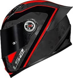 Capacete Masculino Ls2 Ff358 S Striker Vermelho Spoiler Moto
