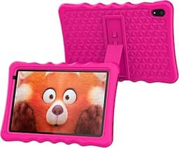 BYYBUO Tablet infantil, tablet Android 13 de 10,1 polegadas para crianças, 2 GB RAM 32 GB ROM 6000 mAh, tablets infantis com Bluetooth, WiFi, controle parental, câmera dupla, capa à prova de choque