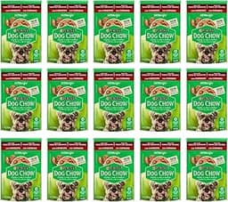 Pack Nestlé Purina Dog Chow Ração Úmida Para Cães Adultos Cordeiro Ao Molho - Com 15 Sachês 100g