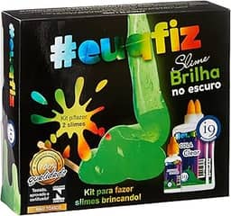 Slime, Kit 2 Brilha no Escuro Slime, Euqfiz, I9 Brinquedos