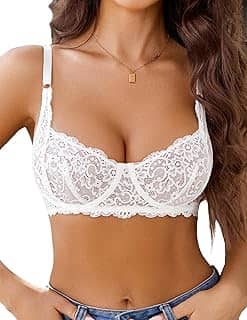 Sutiã feminino de renda com aro sexy de malha balconette sem forro para uso diário
