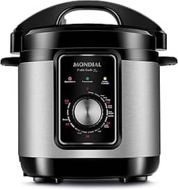 Panela de Pressão Elétrica Mondial, Pratic Cook 3L, 110V, Preto, 3L, 700W - PE-47-3L-I