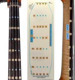 Guia de dedo fantástico para violoncelos - Acessórios musicais para instrumentos de cordas, adesivos de escala e escala para aprender todas as notas, aprender a tocar violoncelo, tamanho 4/4