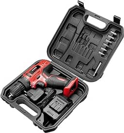 Furadeira e Parafusadeira à Bateria, Mondial, Vermelho, 12V, Bivolt - FPF-06M