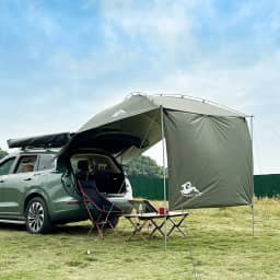 Tenda De Porta Traseira Para Suv Com Toldo, À Prova D'Água 3000 Mm Upf 50+, Tenda De Toldo De Sombra Para Suv/Van/Mpv/Cuvcamping De Tamanho Normal (Tamanho Grande)