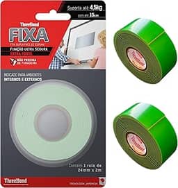 Fita Dupla Face ThreeBond 24mm x 2M | Kit com 2 Unidades | A Mais Forte em Menos Espaço