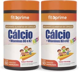 Kit 2x Cálcio + Vitaminas D3 e K2 Kids Criança