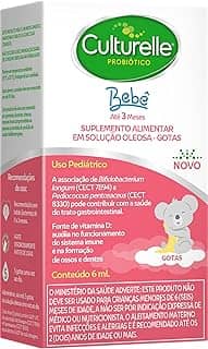 Culturelle Probiótico Gotas, Com 2 Cepas Probióticas, Sem Glúten, Sem Lactose, Para Bebês de até 3 meses, Sem Sabor, 6 ml