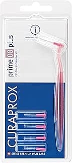 Curaprox Escovas interdentais Prime Plus, suporte CPS 08 com 5 escovas, 0,8 mm a 3,2 mm