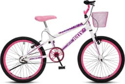 Colli Bike, Bicicleta Jully, Aro 20 Aero 36 Raias, freios V-Brake Dianteiro e Traseiro, Suporte de guidão Down Hill e Cestinha