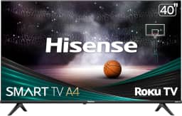 Hisense Smart Roku TV 1080p Classe A4 Series FHD 1080p de 40 polegadas com compatibilidade Alexa (40A4NR, modelo 2024) - Dolby Audio, design de moldura fina, Google Assistant