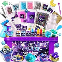 Fnylague Kit De Slime Galáctico Para Meninas E Meninos 8 A 12 Anos | Faça Você Mesmo Crianças Com Efeitos Que Brilham No Escuro, Conjunto Criador Espaço Fazer Slimes Brilhantes Divertidos Galácticos