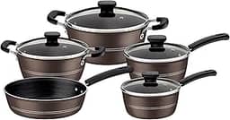 Jogo Panelas Alum 5Pc Sicilia Cinza Tramontina