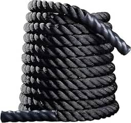 JustGoFit Corda Naval Funcional 10m x 7Kg – Treino de Força, Ponteiras Emborrachadas, Alta Resistência