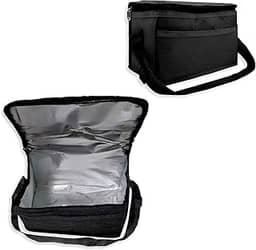 Bolsa Térmica Porta Marmita Preta 4L – Ideal para Marmitas, Lanches e Bebidas | Compacta, Leve e Com Alça para Transporte