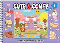 Cute & Comfy Super Extra Edição 01 - Livro de Colorir Adulto - Capa Dura Holográfica