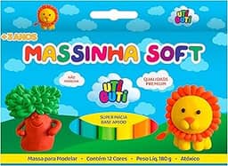 Utiguti Massa de Modelar Soft Estojo com 12 Cores 180G