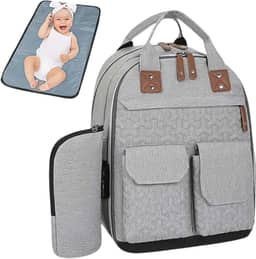 KIT Mochila Maternidade + Trocado de Fraldas + Porta Mamadeira e Bolsos Térmicos p/Meninos e Meninas Coisas Essenciais p/Bebês e Mamãe